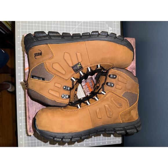Hoss Tikaboo-UL Met Guard Brown Composite Toe Boot 60240 Men\'s 10D